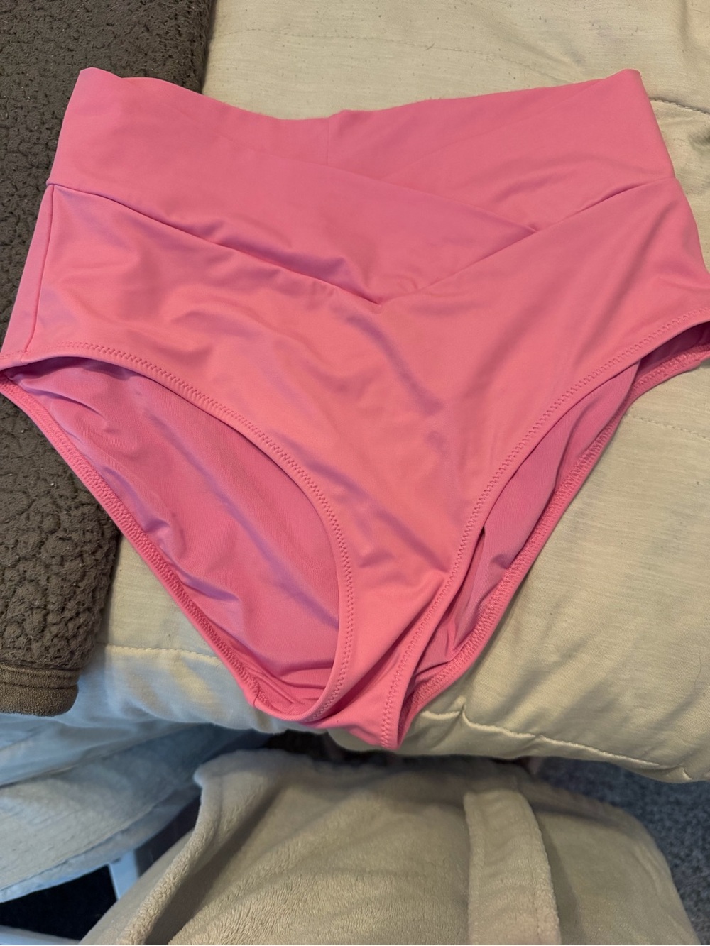 AERIE Women's High-Waist Bikini Bottom - Pink